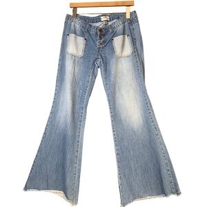 One Teaspoon Cotton & Viscose Soft Patch Pocket Denim Jeans Blue Moon Sz 31 x 31